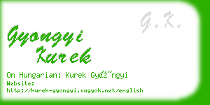 gyongyi kurek business card